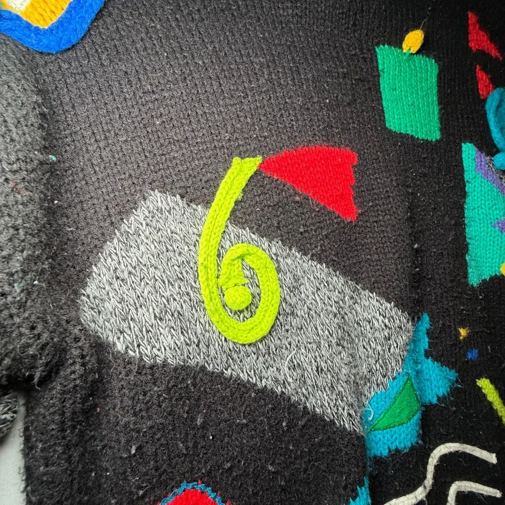 VTG 90s‎ Hollywood & Vine Abstract Sweater Mens Medium Multicolor Geometric
